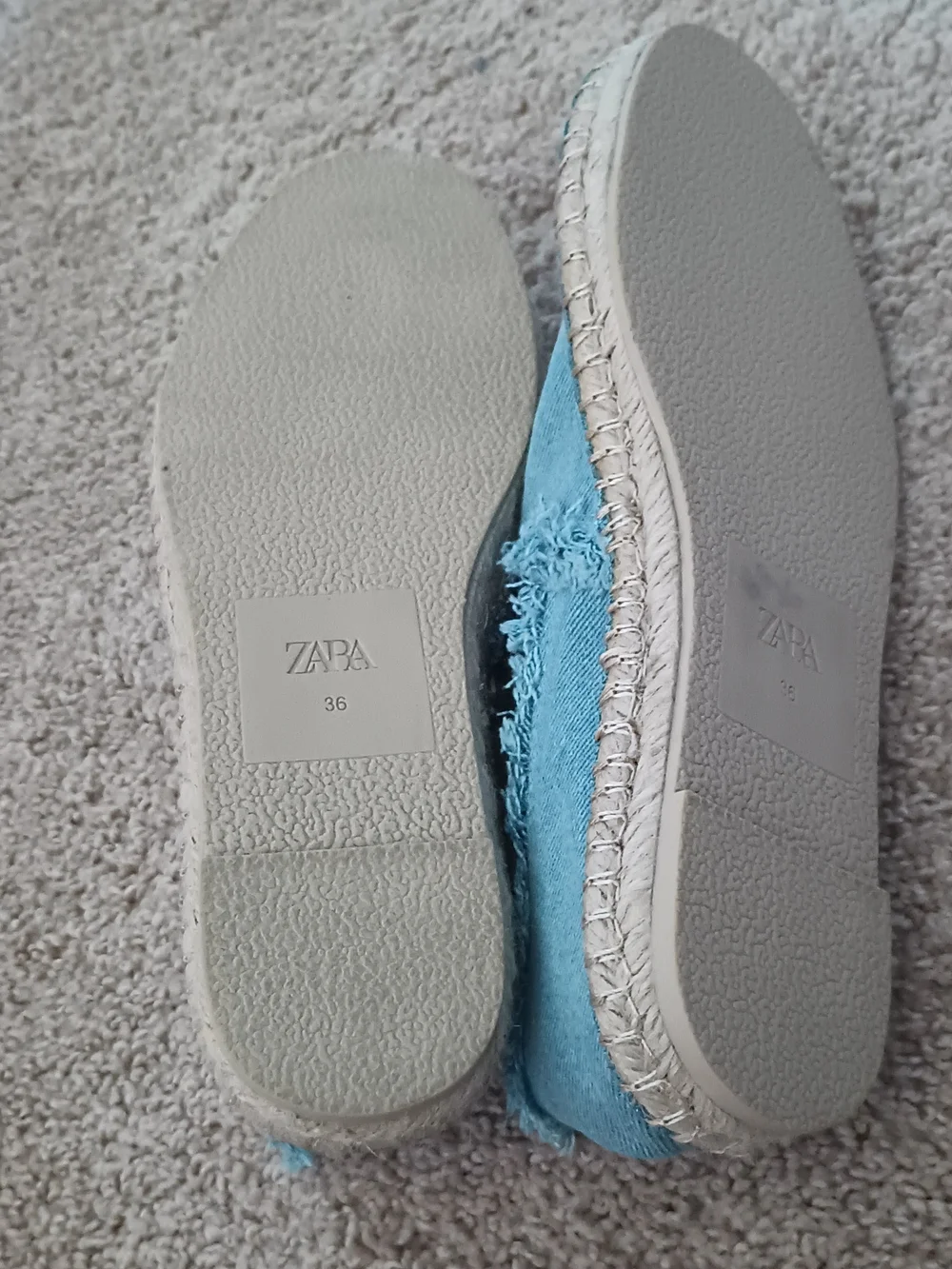 Zara Denim Jeans Espadrilles EUR 36 US 5.5
